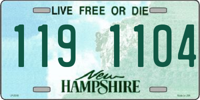 NH license plate 1191104