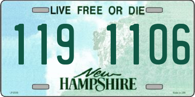 NH license plate 1191106