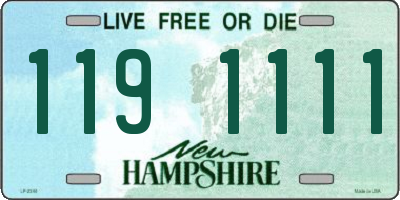 NH license plate 1191111
