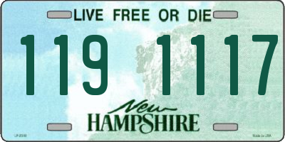 NH license plate 1191117