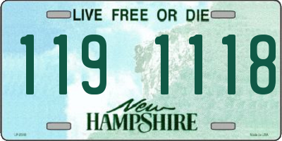 NH license plate 1191118