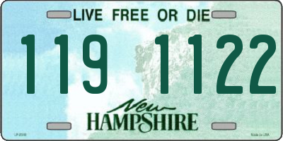 NH license plate 1191122