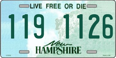 NH license plate 1191126