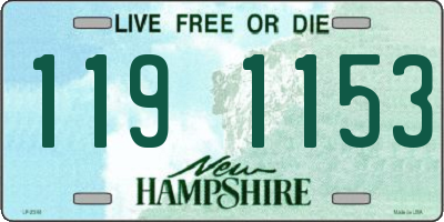 NH license plate 1191153