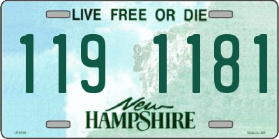 NH license plate 1191181