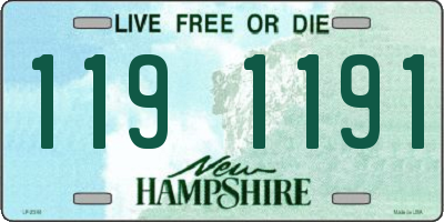 NH license plate 1191191