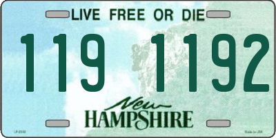 NH license plate 1191192