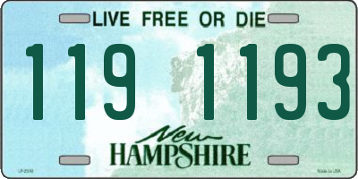 NH license plate 1191193