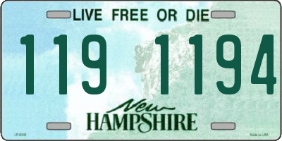 NH license plate 1191194