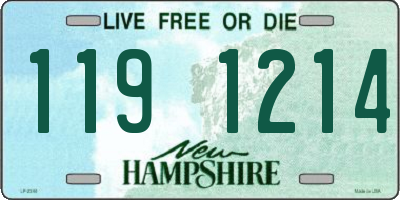 NH license plate 1191214