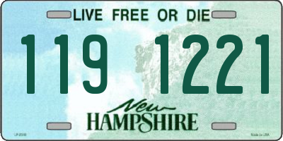 NH license plate 1191221