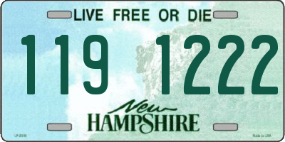 NH license plate 1191222