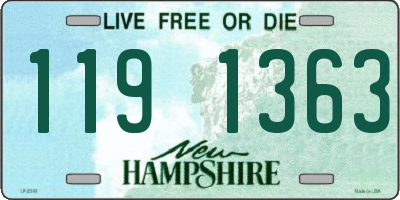NH license plate 1191363