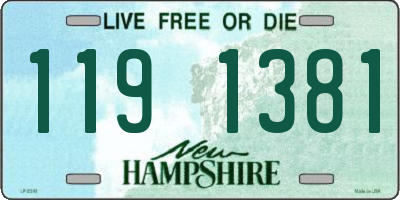 NH license plate 1191381