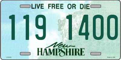 NH license plate 1191400