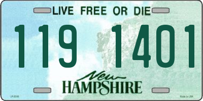 NH license plate 1191401