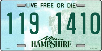 NH license plate 1191410