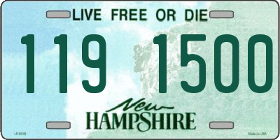NH license plate 1191500