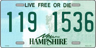 NH license plate 1191536