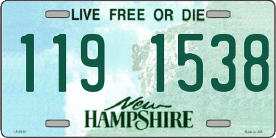 NH license plate 1191538