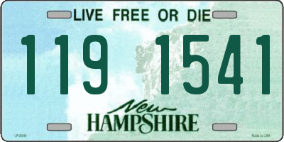 NH license plate 1191541