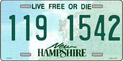 NH license plate 1191542