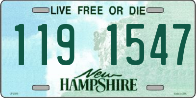 NH license plate 1191547