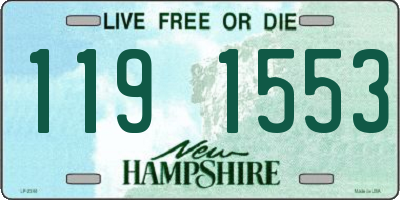 NH license plate 1191553