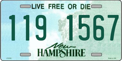 NH license plate 1191567