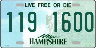 NH license plate 1191600