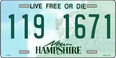 NH license plate 1191671