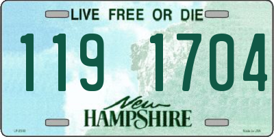 NH license plate 1191704