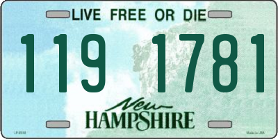 NH license plate 1191781