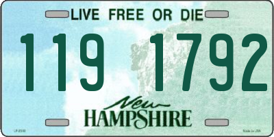 NH license plate 1191792