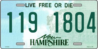 NH license plate 1191804