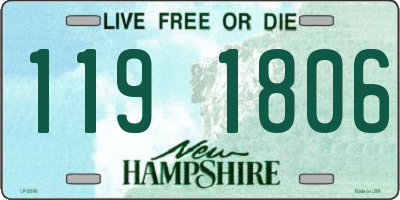 NH license plate 1191806