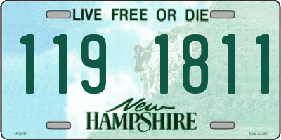 NH license plate 1191811