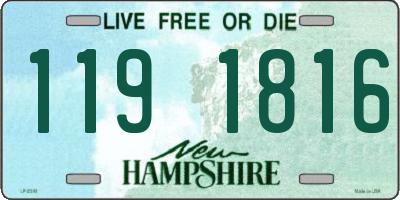 NH license plate 1191816