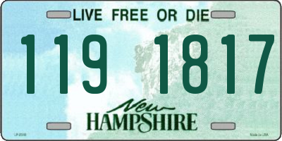 NH license plate 1191817