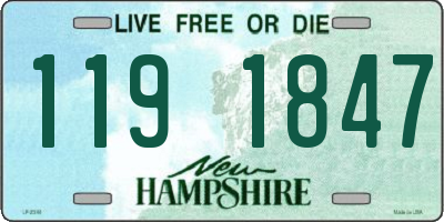 NH license plate 1191847