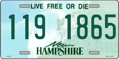 NH license plate 1191865