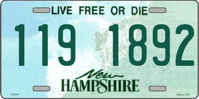 NH license plate 1191892