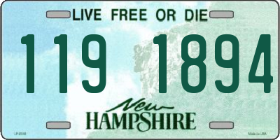 NH license plate 1191894
