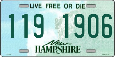 NH license plate 1191906