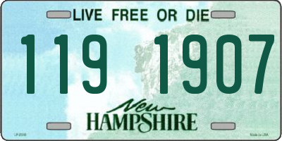 NH license plate 1191907