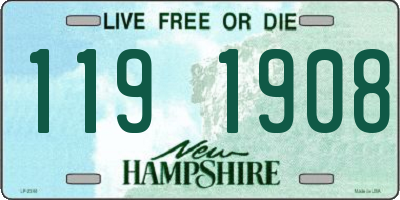 NH license plate 1191908