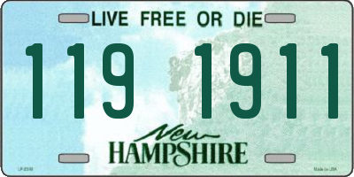 NH license plate 1191911