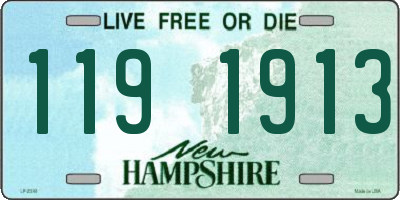 NH license plate 1191913
