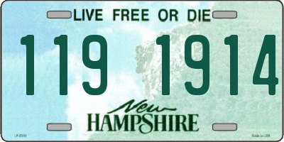 NH license plate 1191914