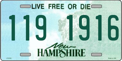 NH license plate 1191916